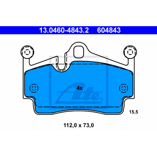 13.0460-4843.2 - Brake Pad Set, disc brake 