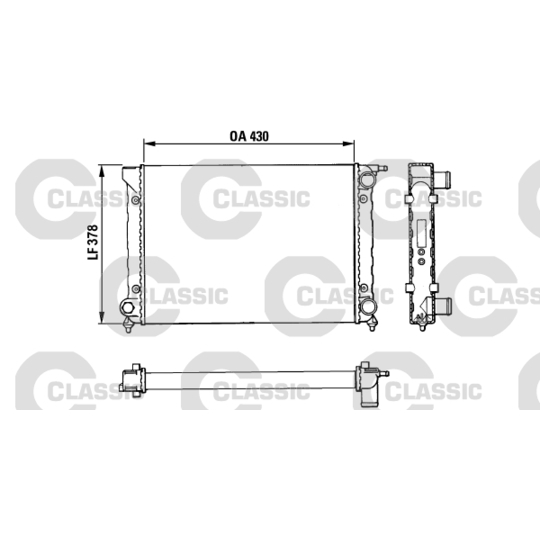 383820 - Radiator, engine cooling 