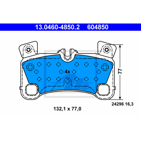 13.0460-4850.2 - Brake Pad Set, disc brake 