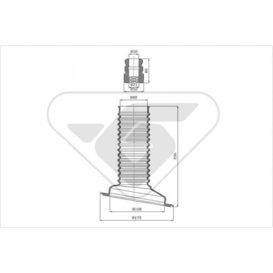 KP047 - Dust Cover Kit, shock absorber 