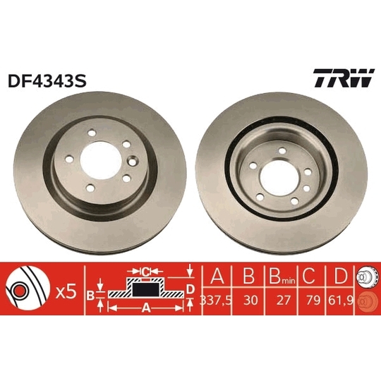 DF4343S - Brake Disc 