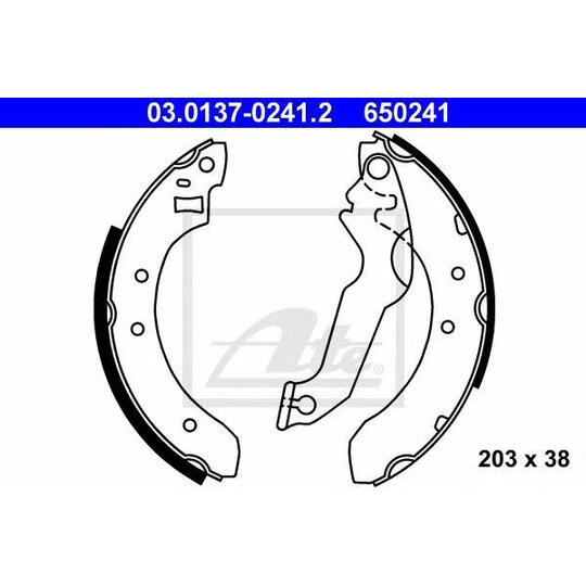 03.0137-0241.2 - Brake Shoe Set 
