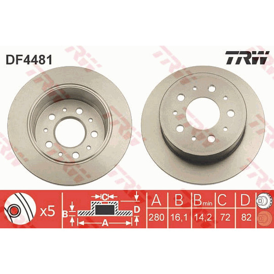 DF4481 - Brake Disc 
