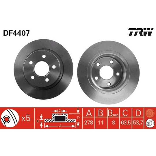 DF4407 - Brake Disc 