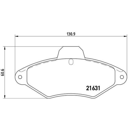 P 61 052 - Brake Pad Set, disc brake 