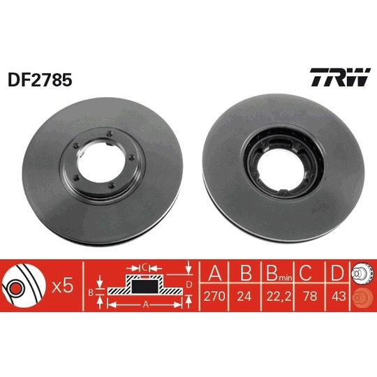 DF2785 - Brake Disc 