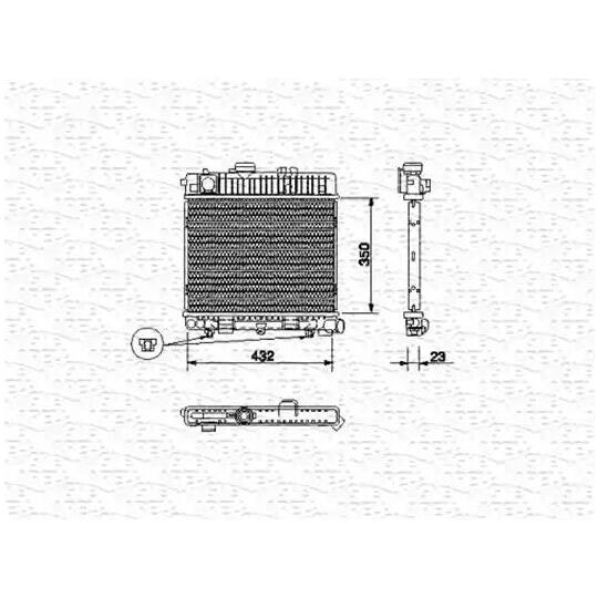 350213437000 - Radiator, engine cooling 