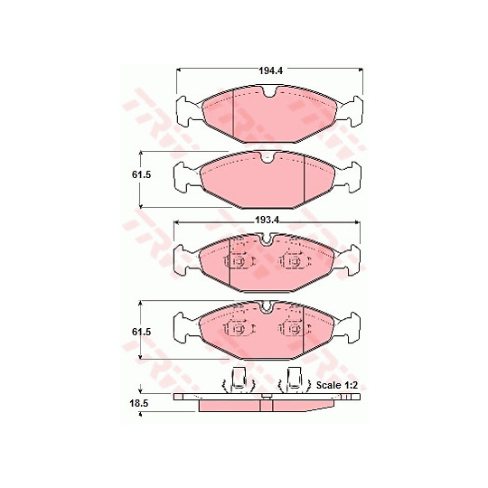 GDB1400 - Brake Pad Set, disc brake 