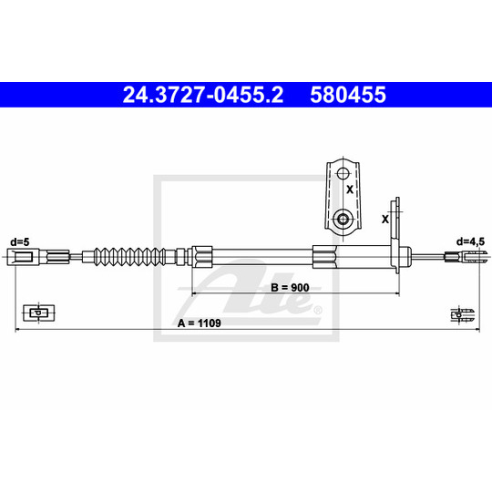 24.3727-0455.2 - Cable, parking brake 