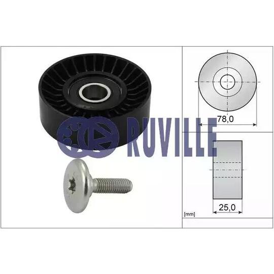 55952 - Deflection/Guide Pulley, v-ribbed belt 