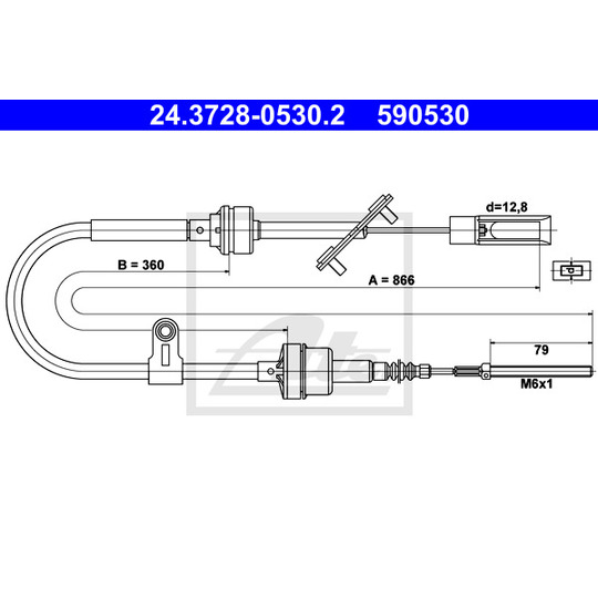 24.3728-0530.2 - Clutch Cable 