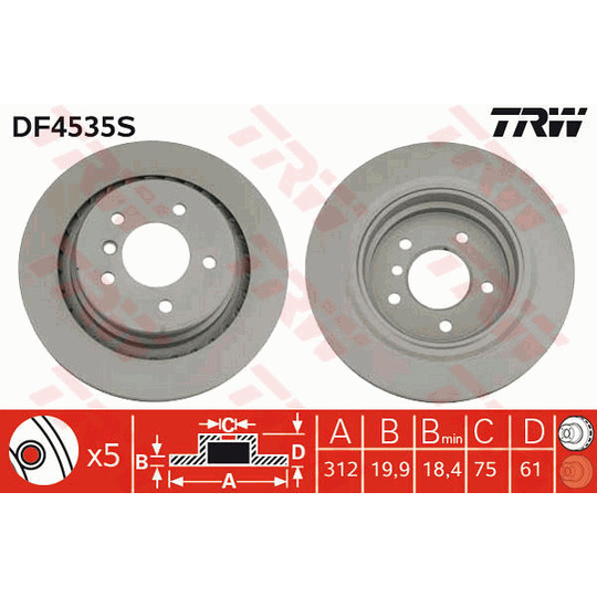 DF4535S - Brake Disc 