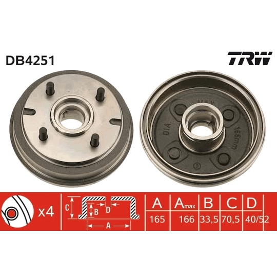 DB4251 - Brake Drum 