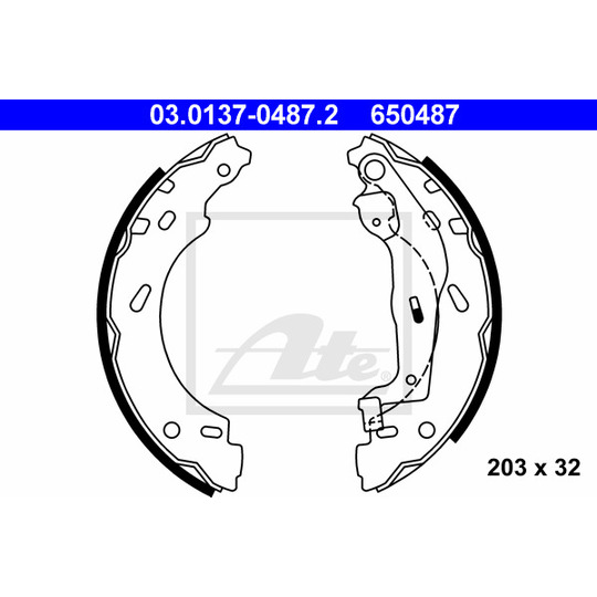 03.0137-0487.2 - Brake Shoe Set 