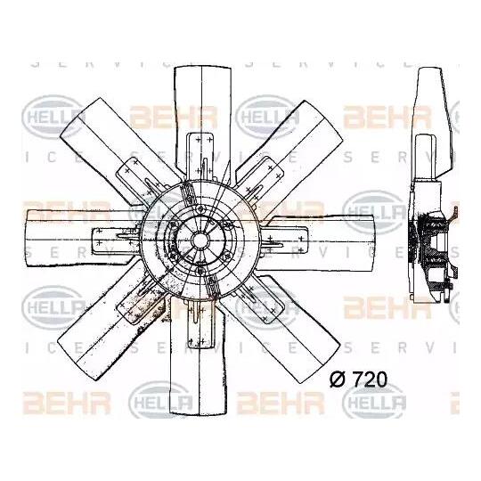 8MV 376 728-091 - Fan, radiator 