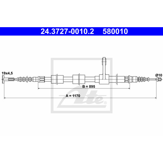24.3727-0010.2 - Cable, parking brake 