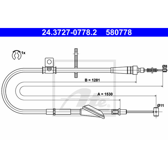 24.3727-0778.2 - Cable, parking brake 