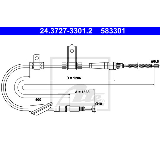 24.3727-3301.2 - Cable, parking brake 