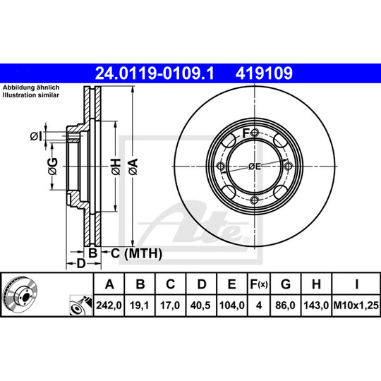 24.0119-0109.1 - Brake Disc 