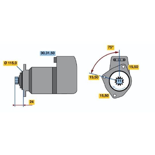 0 986 013 440 - Startmotor 