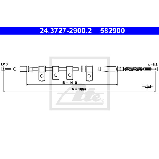 24.3727-2900.2 - Cable, parking brake 