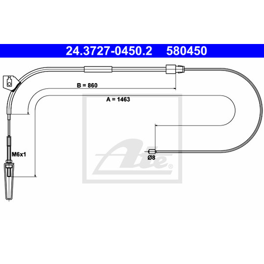 24.3727-0450.2 - Cable, parking brake 