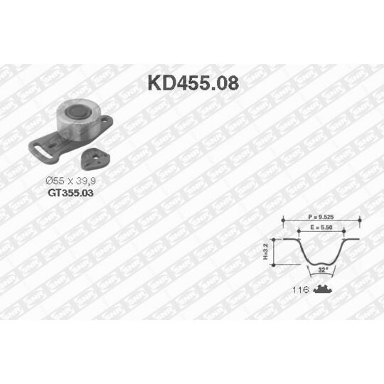 KD455.08 - Tand/styrremssats 