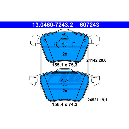 13.0460-7243.2 - Brake Pad Set, disc brake 