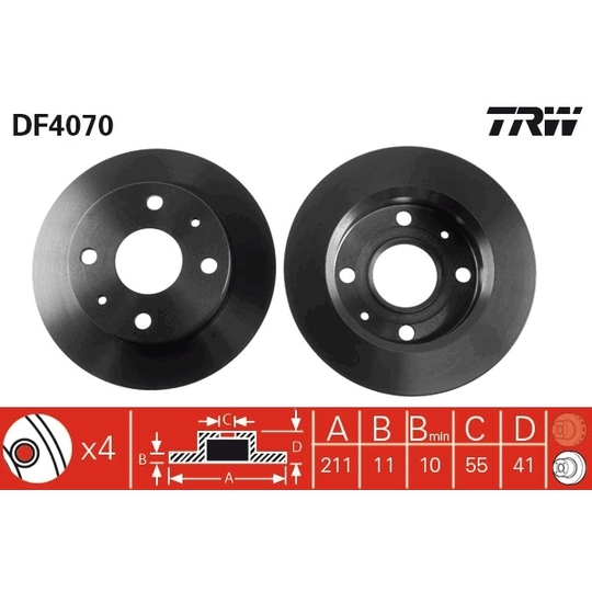 DF4070 - Brake Disc 