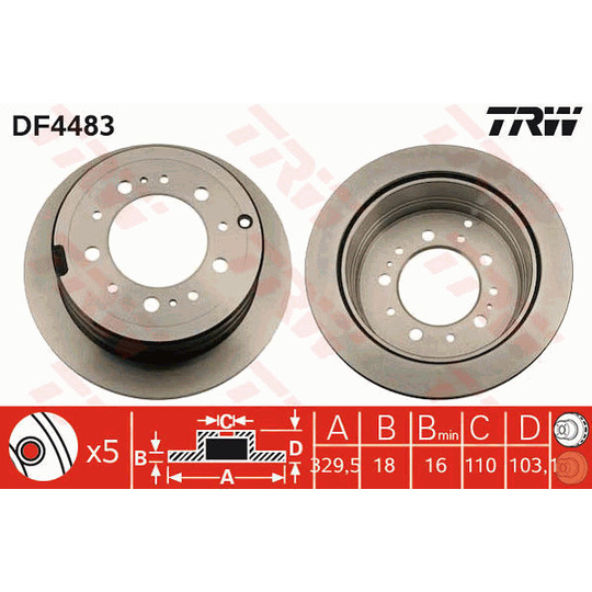 DF4483 - Brake Disc 