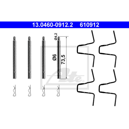 13.0460-0912.2 - Accessory Kit, disc brake pad 