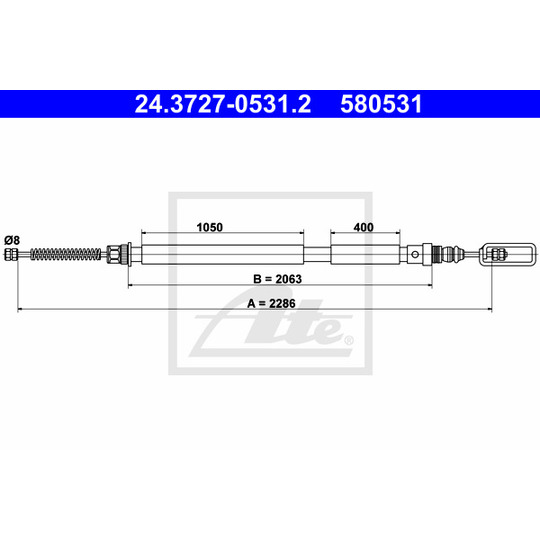 24.3727-0531.2 - Cable, parking brake 