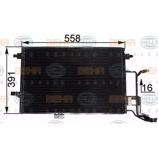 8FC 351 300-381 - Condenser, air conditioning 