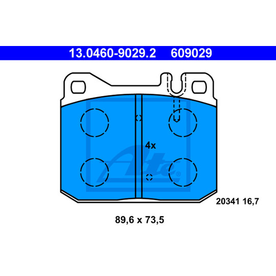 13.0460-9029.2 - Brake Pad Set, disc brake 