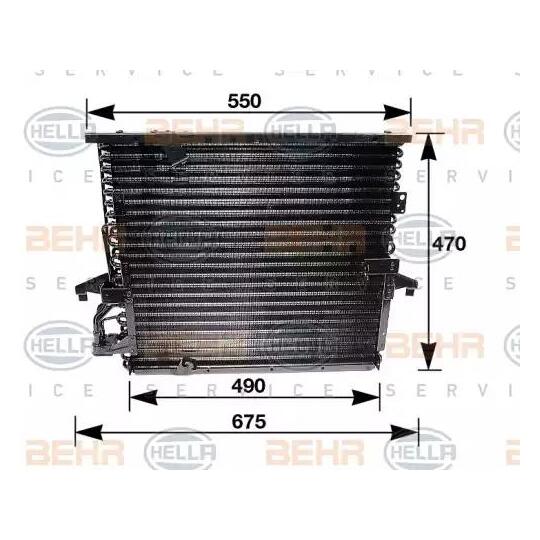 8FC 351 035-031 - Condenser, air conditioning 