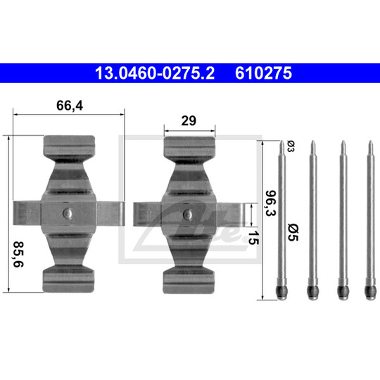 13.0460-0275.2 - Accessory Kit, disc brake pad 