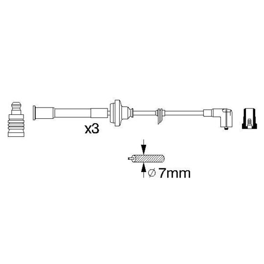 0 356 912 840 - Tändkabelsats 