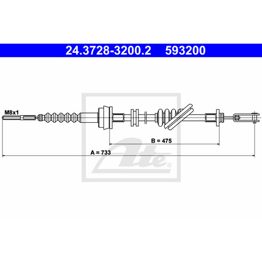 24.3728-3200.2 - Clutch Cable 