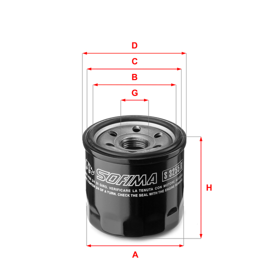 S 3255 R - Oil filter 