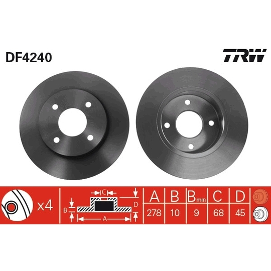 DF4240 - Brake Disc 