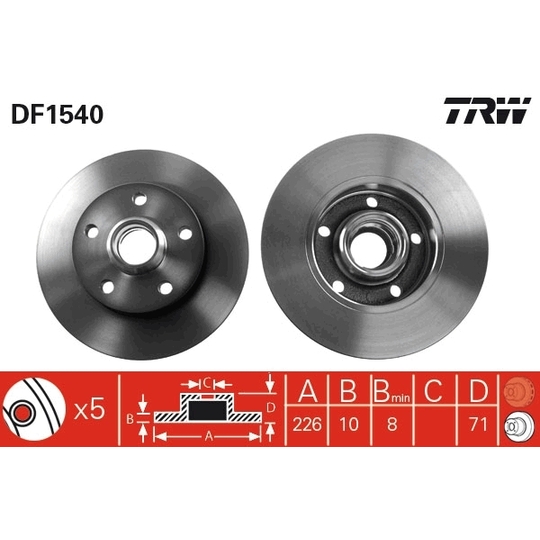 DF1540 - Brake Disc 