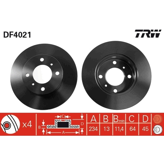 DF4021 - Brake Disc 
