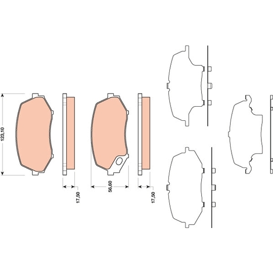 GDB3486 - Brake Pad Set, disc brake 