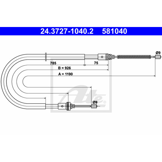 24.3727-1040.2 - Cable, parking brake 