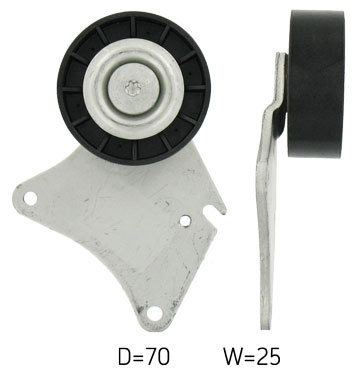VKM 33027 - Deflection/Guide Pulley, v-ribbed belt 