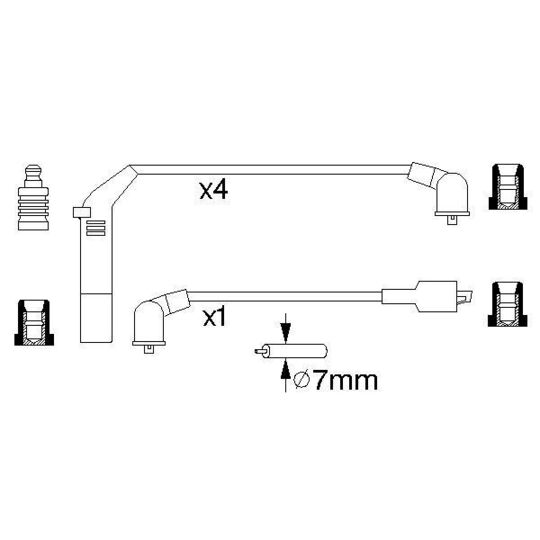 0 986 357 142 - Ignition Cable Kit 