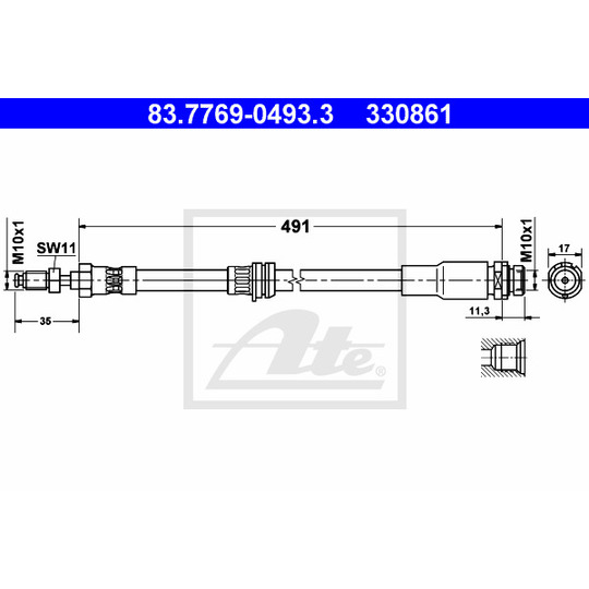 83.7769-0493.3 - Brake Hose 