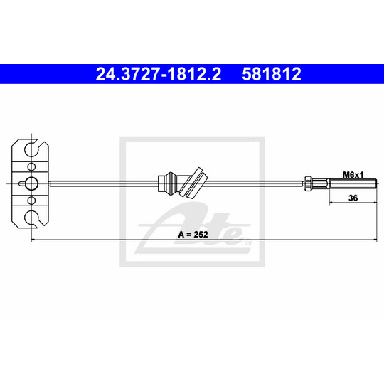 24.3727-1812.2 - Cable, parking brake 