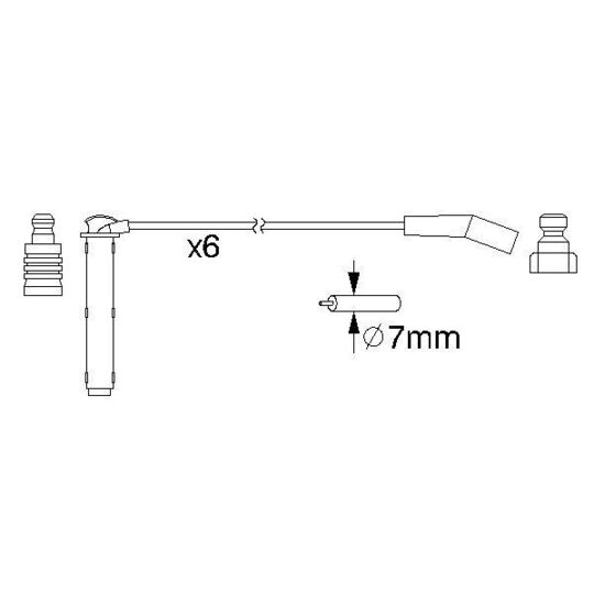 0 986 357 155 - Ignition Cable Kit 