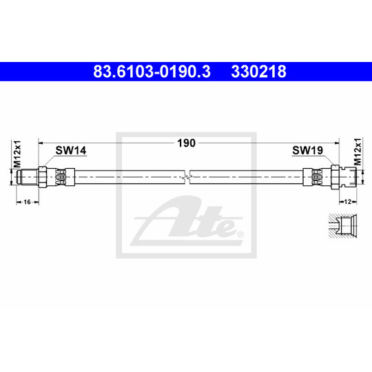 83.6103-0190.3 - Bromsslang 